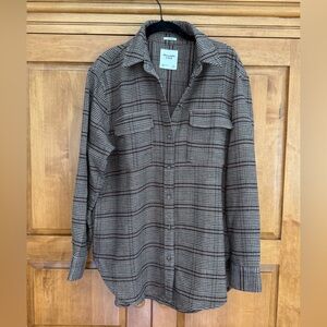 Abercrombie & Fitch Brown Plaid Button Down Shirt